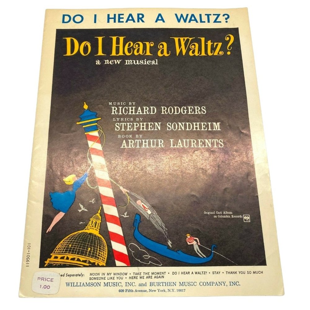 Piano Sheet Music Do I Hear a Waltz Musical Roders and Sondheim 1965